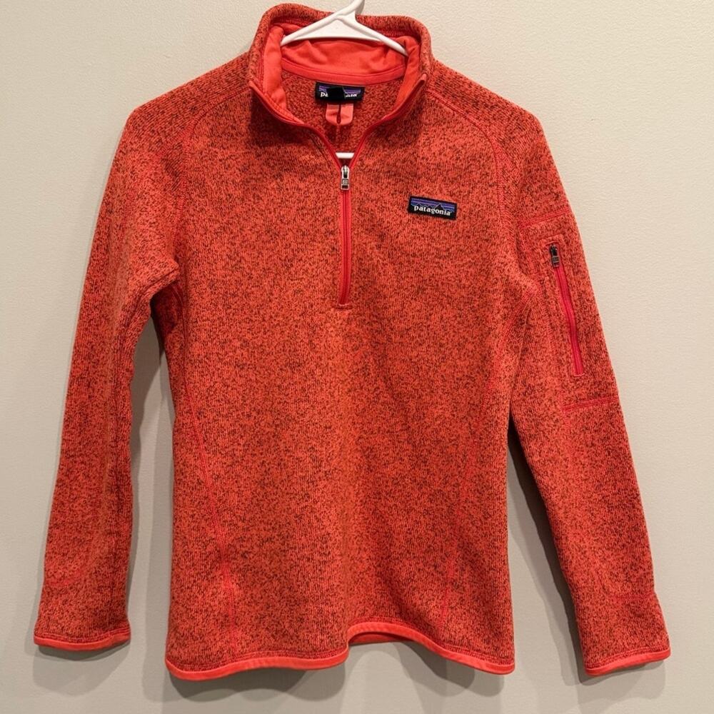 Patagonia Better Sweater Quarter Zip Fleece Spiced Coral Red Orange Size XS